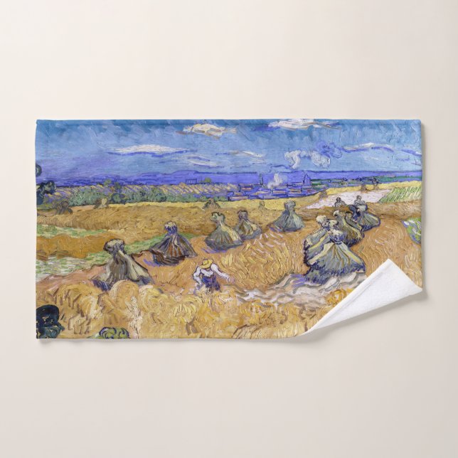 Vincent van Gogh - Cuestas de trigo con raperos (Toalla de mano)
