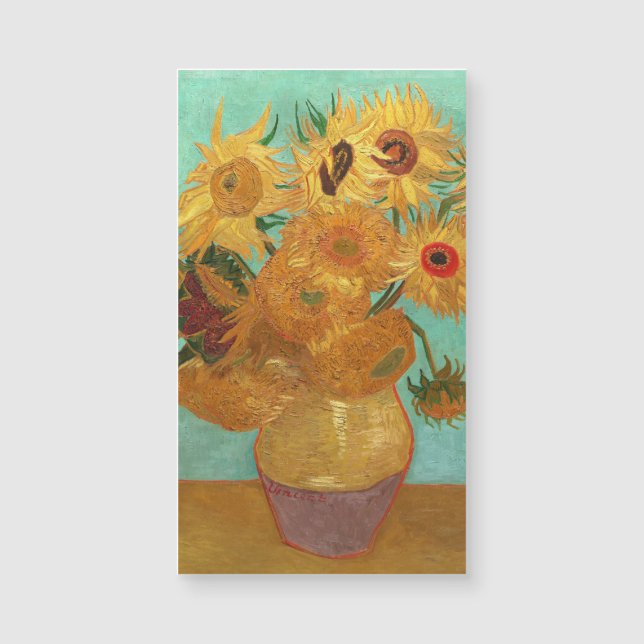 Vincent Van Gogh Doce Sunflowers In A Vase (Anverso)
