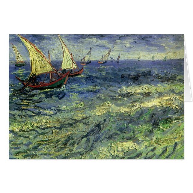 Vincent van Gogh - El paisaje marino de Saintes Ma (Anverso (Horizontal))