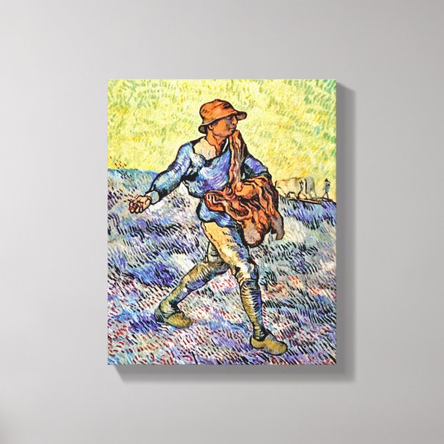 Vincent Van Gogh - El sembrador - Pintura de arte  (Anverso)