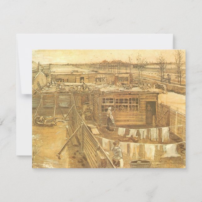 Vincent van Gogh - El yard y la lavandería del car (Anverso)