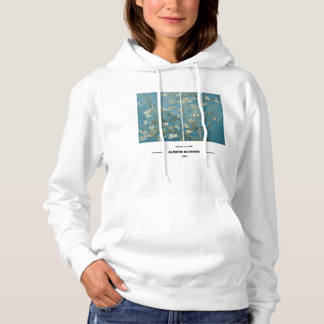 Vincent Van Gogh Flor de almendro Sudadera con cap (Anverso)