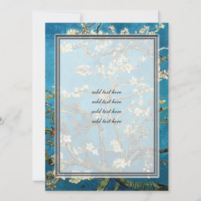 Vincent van Gogh, floreciente árbol de almendros (Anverso)