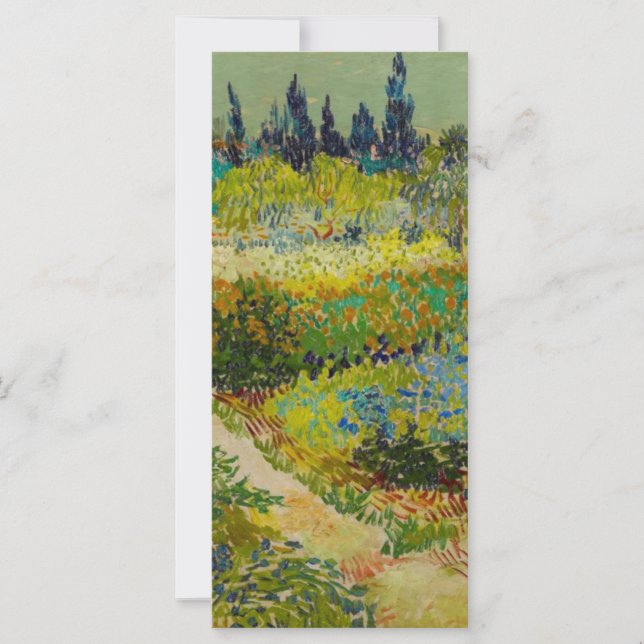 Vincent Van Gogh Garden at Arles Card (Anverso)