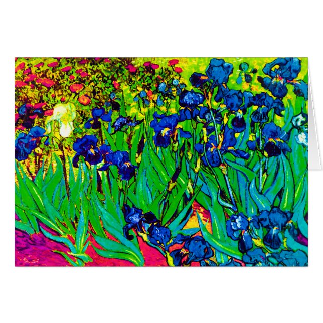 Vincent van Gogh - iris - arte pop del amante de (Anverso (Horizontal))