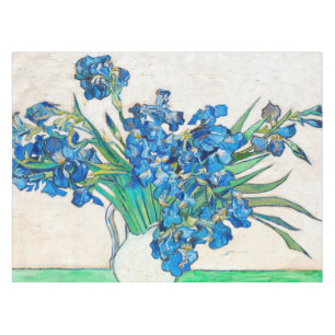Vincent van Gogh IRISES Y el mantel de ROSAS