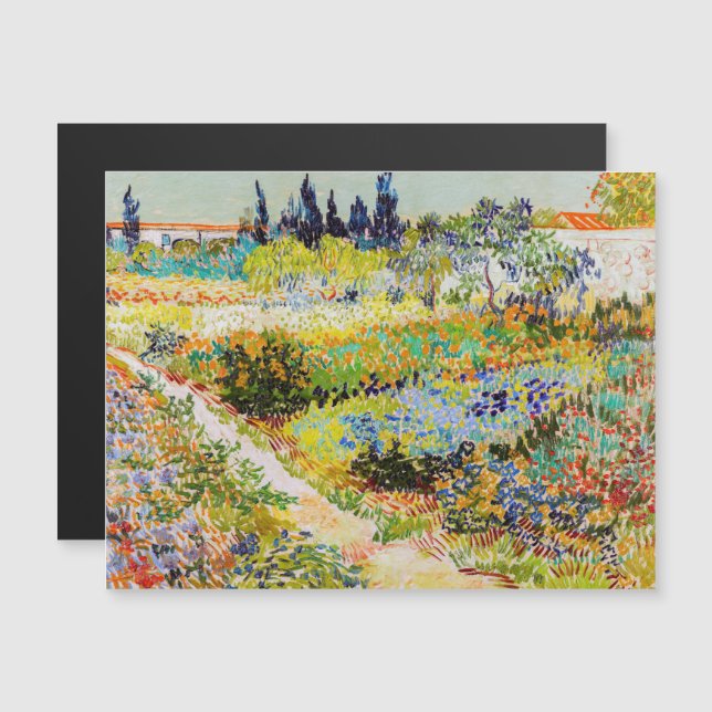 Vincent van Gogh - Jardín de la tarjeta magnética  (Anverso/Reverso)