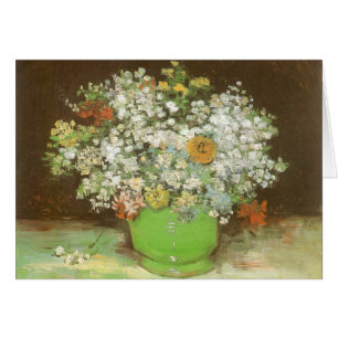 Vincent van Gogh - Jarrón con zinnias y flores