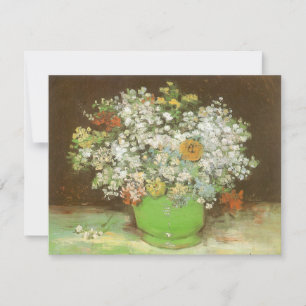 Vincent van Gogh - Jarrón con zinnias y flores