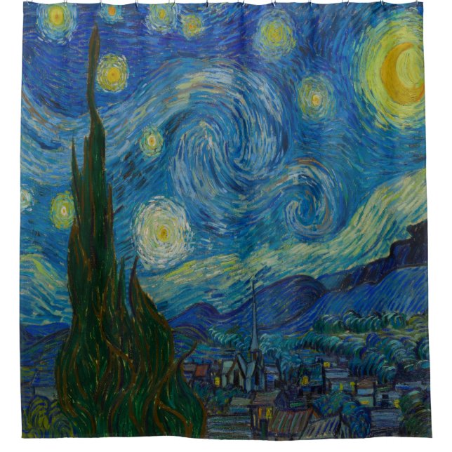 Vincent van Gogh la cortina de ducha de la noche (Anverso)