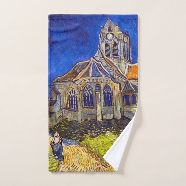 Vincent van Gogh - La Iglesia de Auvers (Toalla de mano)