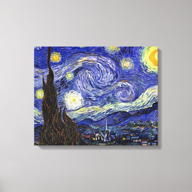 Vincent Van Gogh - La Noche Estrellada Arte Fino (Anverso)