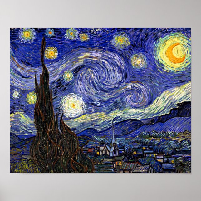 Vincent Van Gogh - La Noche Estrellada Arte Fino (Frente)