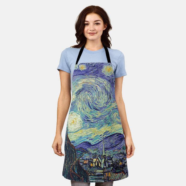 Vincent Van Gogh/ La noche estrellada Delantal (Gastado)