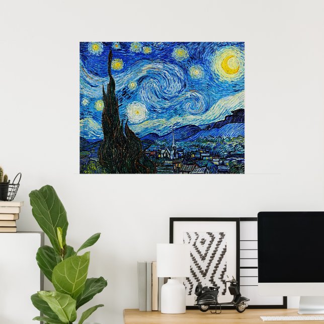Vincent Van Gogh La Noche Estrellada Impresión de  (Oficina en casa)