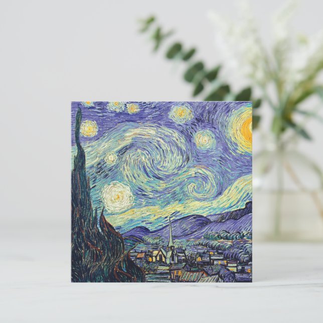 Vincent Van Gogh La Noche Starry (Anverso de pie)