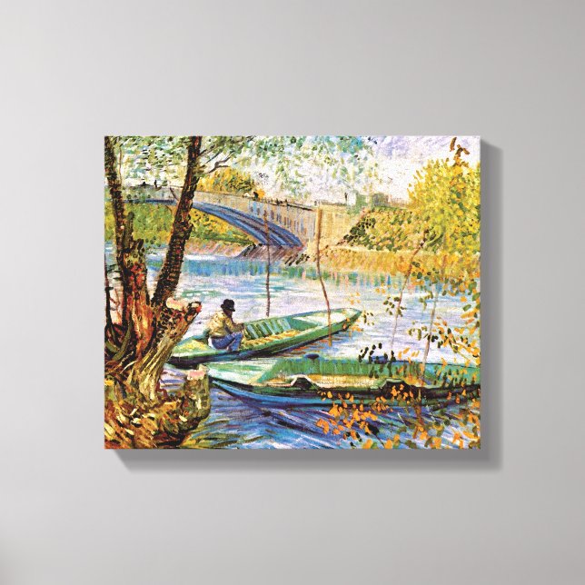 Vincent Van Gogh - La pesca en primavera Arte fino (Anverso)