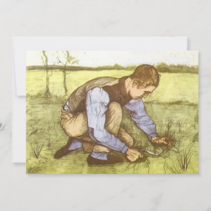 Vincent van Gogh - Muchacho cortando hierba con ho