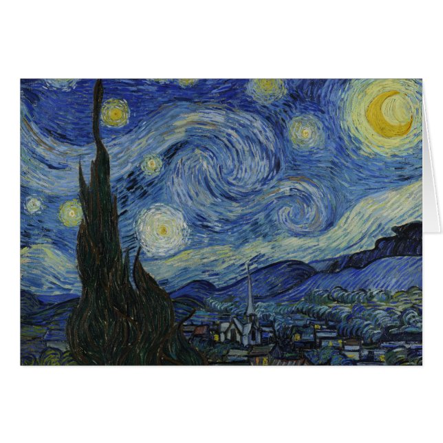 Vincent van Gogh - Noche Starry (Anverso (Horizontal))