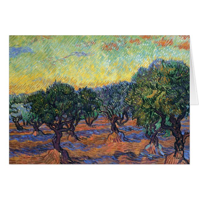 Vincent Van Gogh Olive Grove Impresionsionism Art (Anverso (Horizontal))