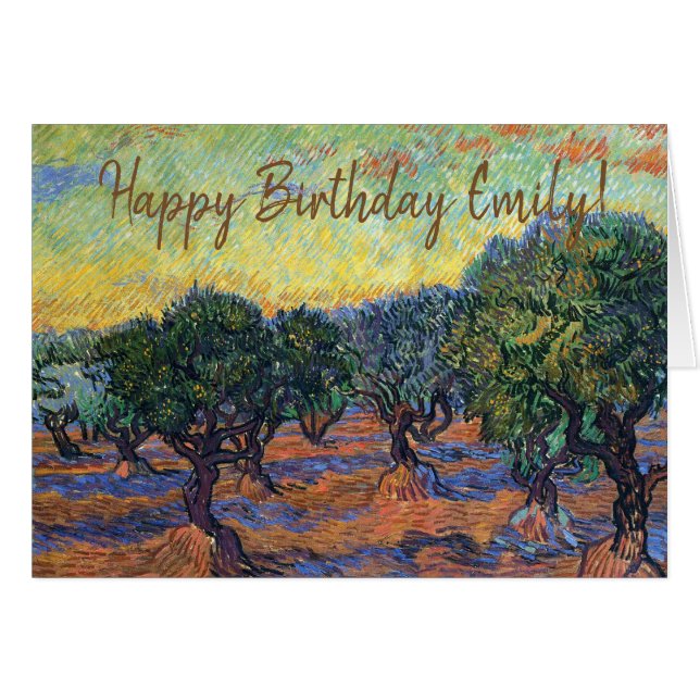 Vincent Van Gogh Olive Grove Impresionsionism Art (Anverso (Horizontal))