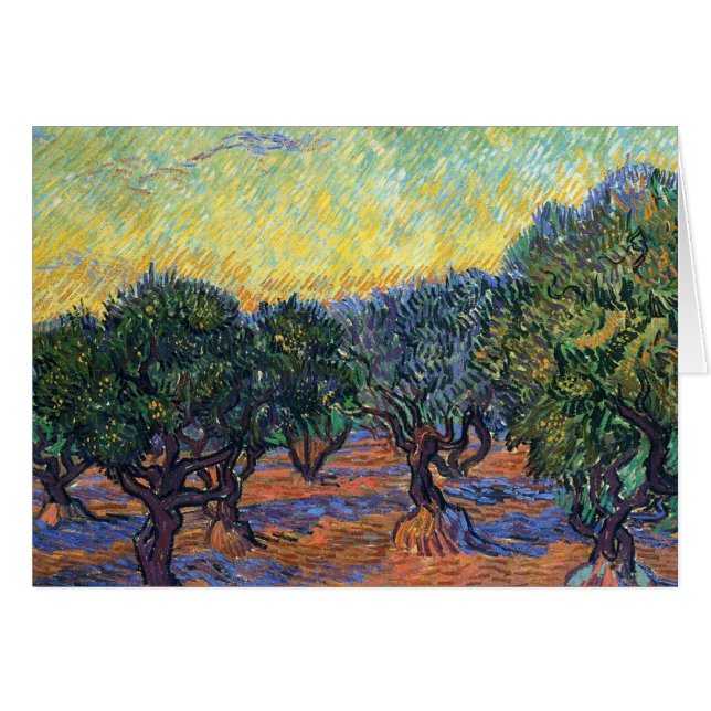 Vincent Van Gogh Olive Grove Impresionsionism Art (Anverso (Horizontal))