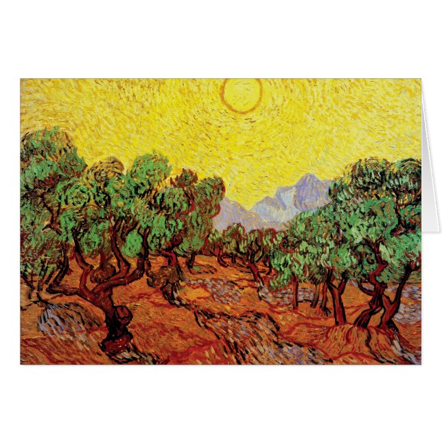 Vincent Van Gogh - Olivos Con Cielo Amarillo (Anverso (Horizontal))