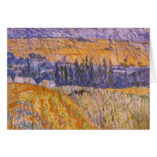 Vincent van Gogh - Paisaje en Auvers bajo la lluvi (Anverso (Horizontal))