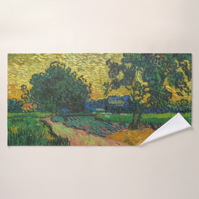 Vincent van Gogh - Paisaje en Crepúsculo (Toalla de baño)
