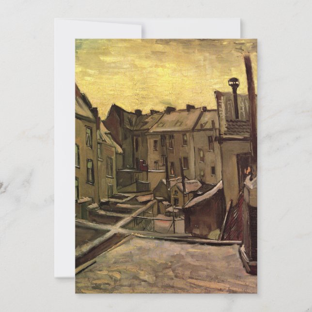 Vincent van Gogh, patios traseros de Casas Antigua (Anverso)