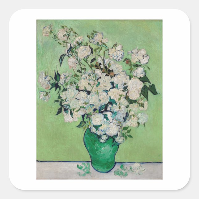 VINCENT VAN GOGH SELLO PARA SOBRES "ROSAS" (Anverso)