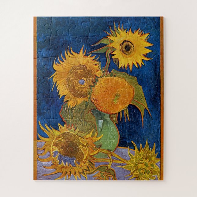 Vincent Van Gogh Six Sunflowers Rompecabezas de 18 (Vertical)