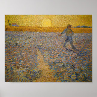 Vincent Van Gogh Sower en la pintura de arte Sunse
