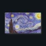 Vincent Van Gogh Starry Night Vintage Bella Artes<br><div class="desc">Vincent van Gogh Starry Night Bella Artes Painting Starry Night es un cuadro del artista holandés post-impresionista Vincent van Gogh. El cielo azul nocturno está lleno de nubes, estrellas y una luna creciente brillante. La noche estrellada es la única noche de la serie de vistas desde la ventana de su...</div>