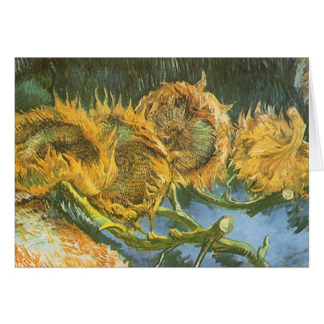 Vincent van Gogh - Still Life: Cuatro girasoles co (Anverso (Horizontal))