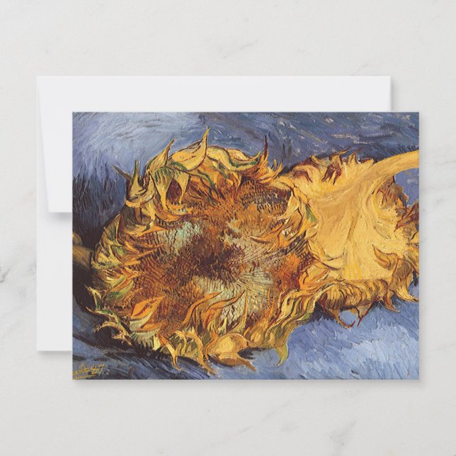 Vincent van Gogh - Still Life: Dos girasoles corta (Anverso)