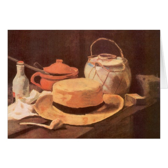 Vincent van Gogh - Still Life w Yellow Straw Gorra (Anverso (Horizontal))