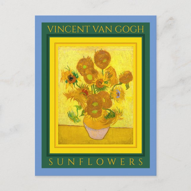 VINCENT VAN GOGH ...SUS FLORES... Postal (Anverso)