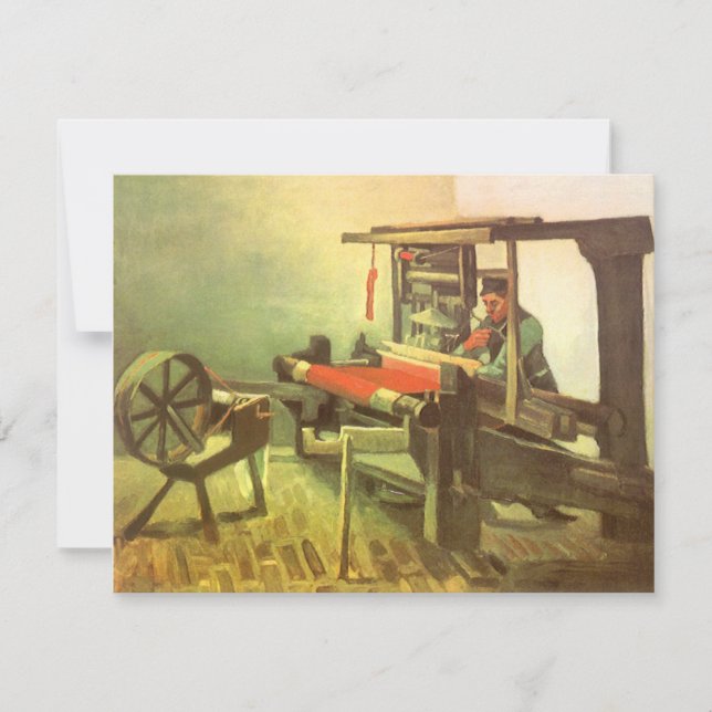 Vincent van Gogh Tejedor frente a la rueda girator (Anverso)