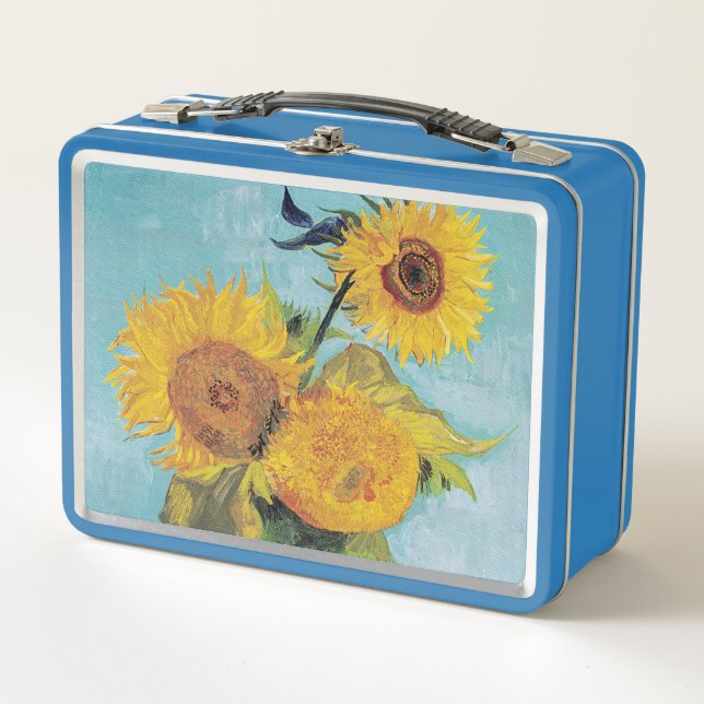 Vincent Van Gogh - Tres girasoles en una caja (Anverso)