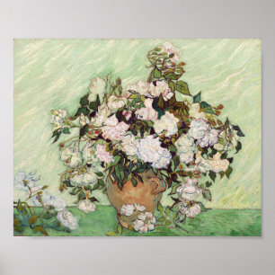 Vincent Van Gogh Vase Con Arte Floral De Roses Ros
