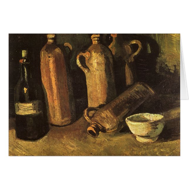 Vincent van Gogh - Vida fija con 4 botellas de pie (Anverso (Horizontal))