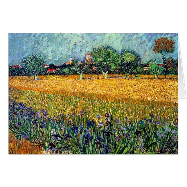 Vincent Van Gogh - Vista De Arles Con Irises (Anverso (Horizontal))