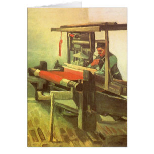 Vincent van Gogh Weaver Frente a la Rueda Giratori