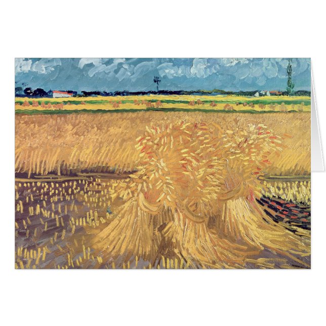 Vincent van Gogh | Wheatfield with Sheaves, 1888 (Anverso (Horizontal))