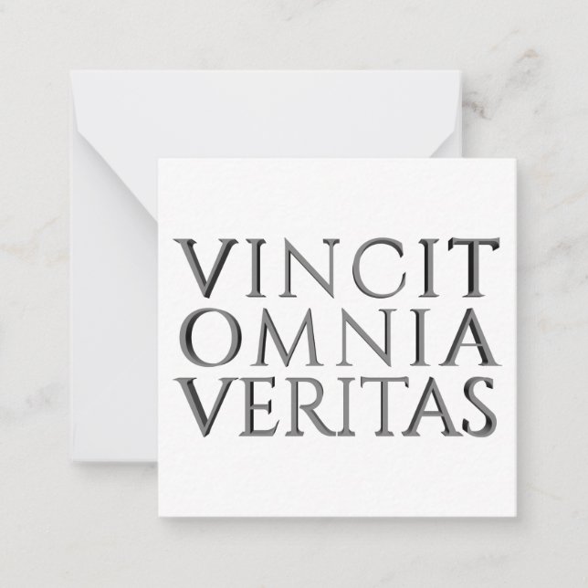 VINCIT OMNIA VERITAS - Tarjeta de nota ligera (Anverso)