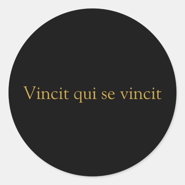 Vincit qui se vincit Pegatina (Anverso)