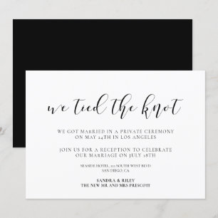 Vinculamos el nudo invitación de diseño elegante