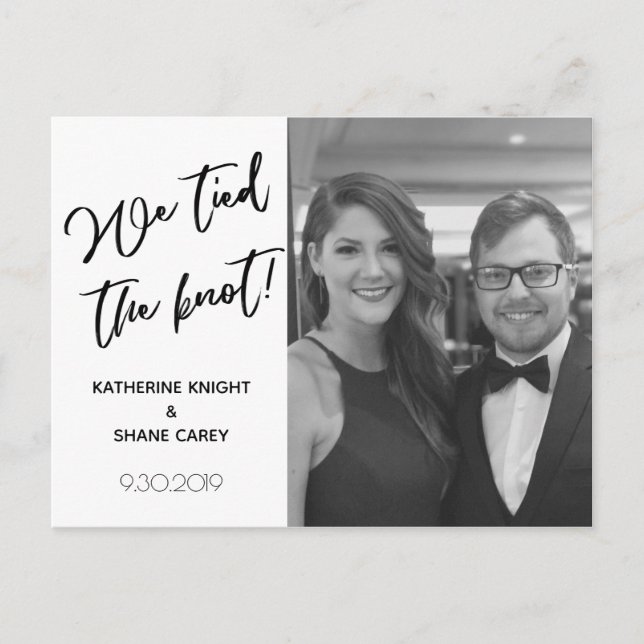 Vinculamos La Foto De La Invitación Boda Moderna K (Anverso)