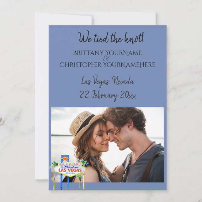 Vinculamos la Invitación Boda Knot Las Vegas (Anverso)